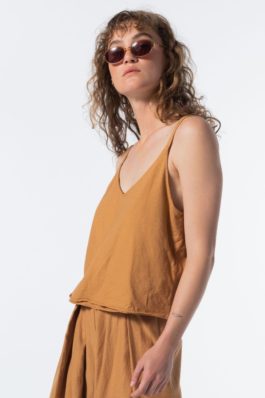 Women Burning Torch Tops | P.C.H. Knit Cami, Amber