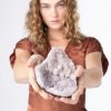 Home Burning Torch | Open Quartz Geode Purple