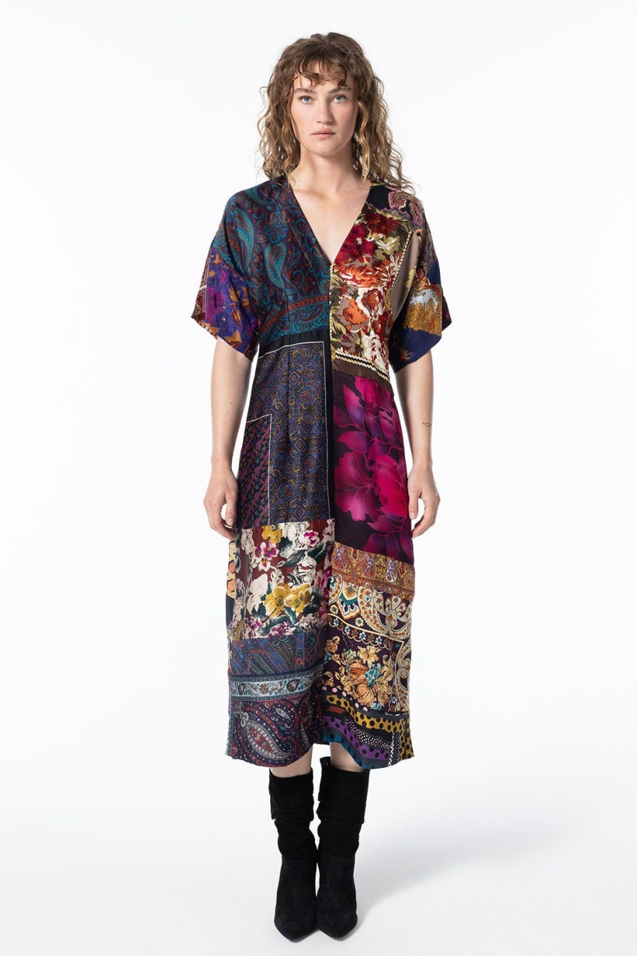 Women Burning Torch Dresses & Jumpsuits | Cosmos V Neck Dress, Multi