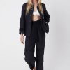 Women Burning Torch Bottoms | Dojo Paperbag Pant, Black