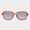 Women Burning Torch Sunglasses | Vintage Romco Square Sunglasses Burgundy