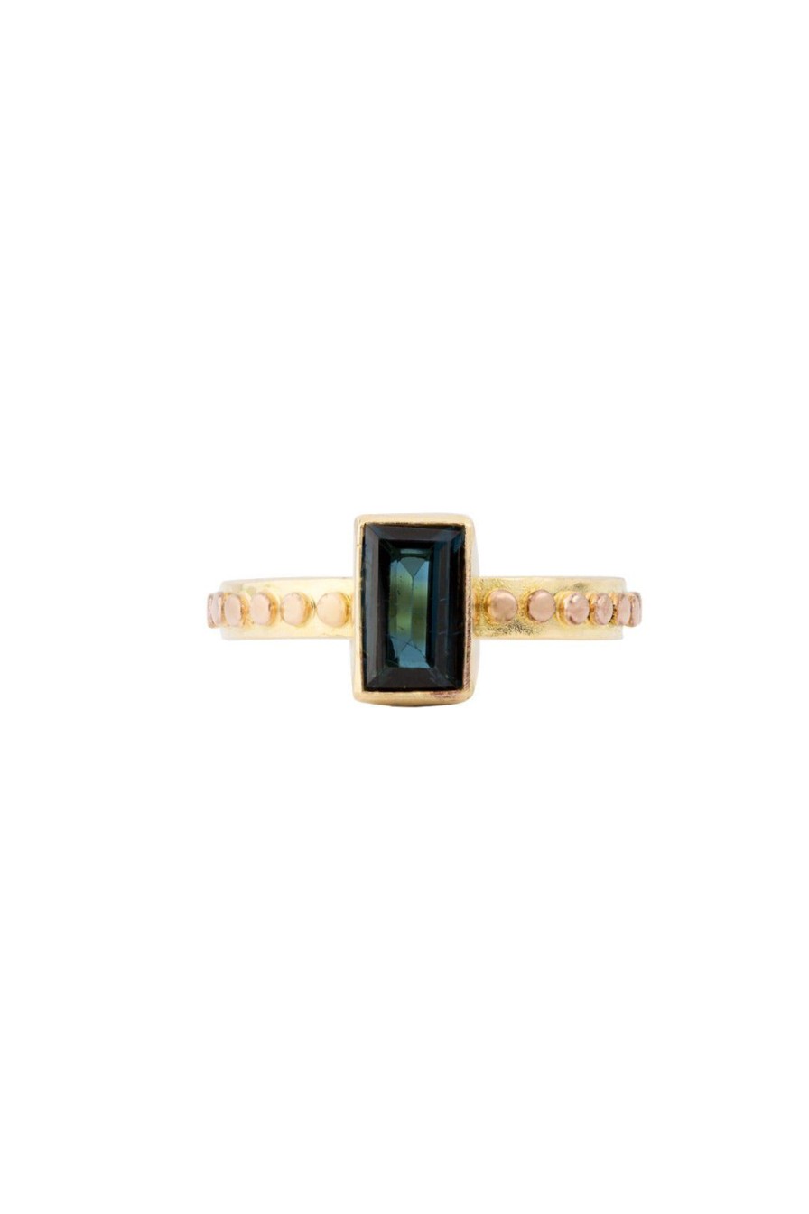 Women Burning Torch Rings | Cassia 18Kt Gold Tourmaline Peacock