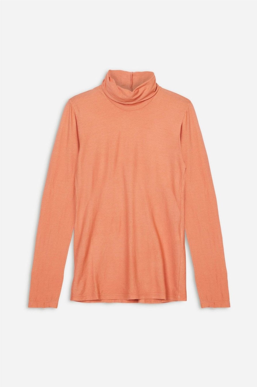 Women Burning Torch Tees | P.C.H. Turtleneck, Melon