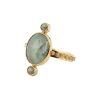 Women Burning Torch Rings | Cassia Ring 18Kt Gold Sapphire Diamonds Grey Sapphire