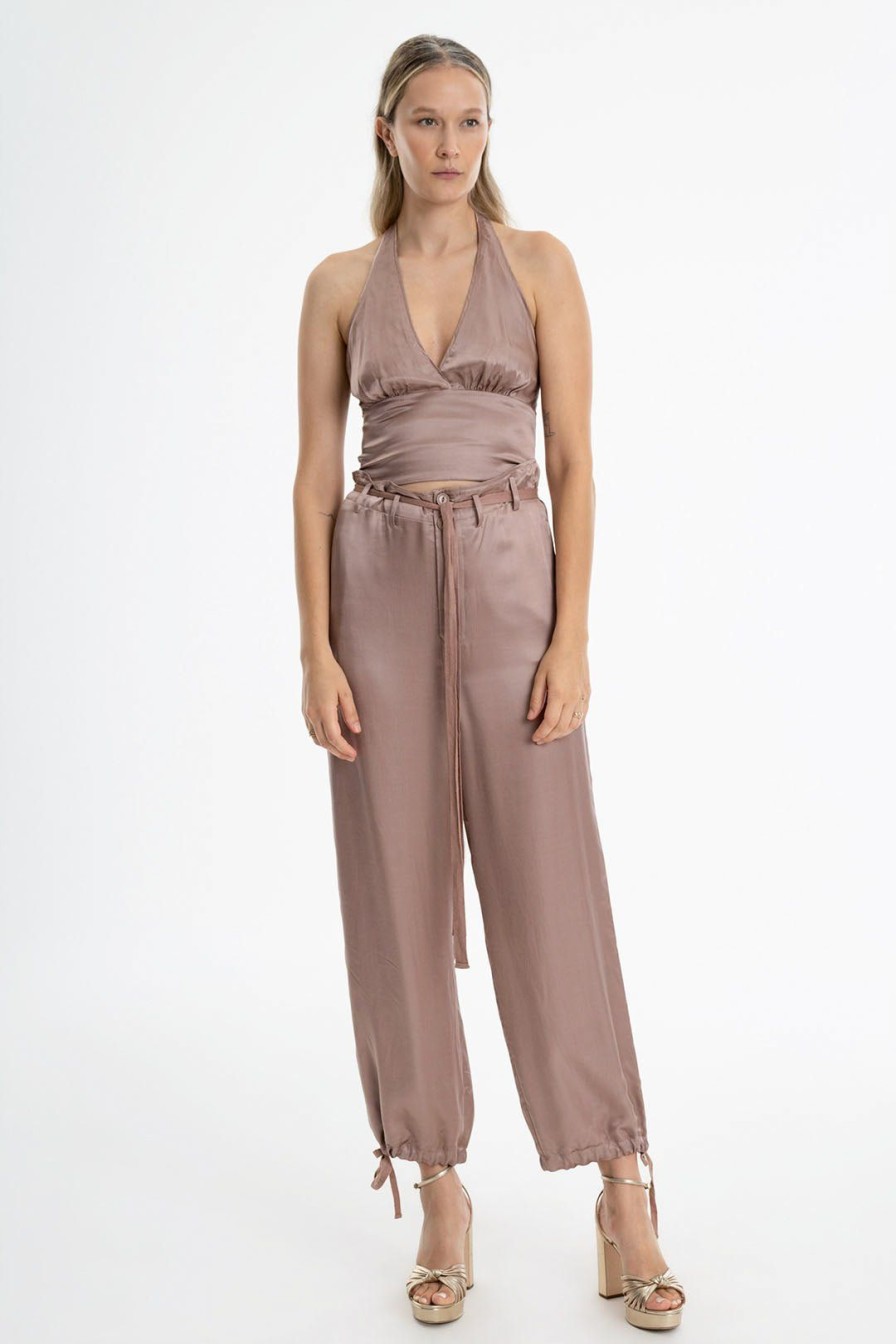 Women Burning Torch Bottoms | Valentine Cinched Pants, Orchid