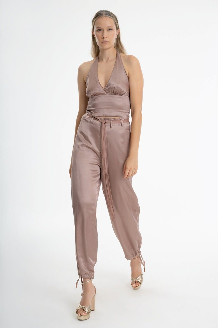 Women Burning Torch Bottoms | Valentine Cinched Pants, Orchid