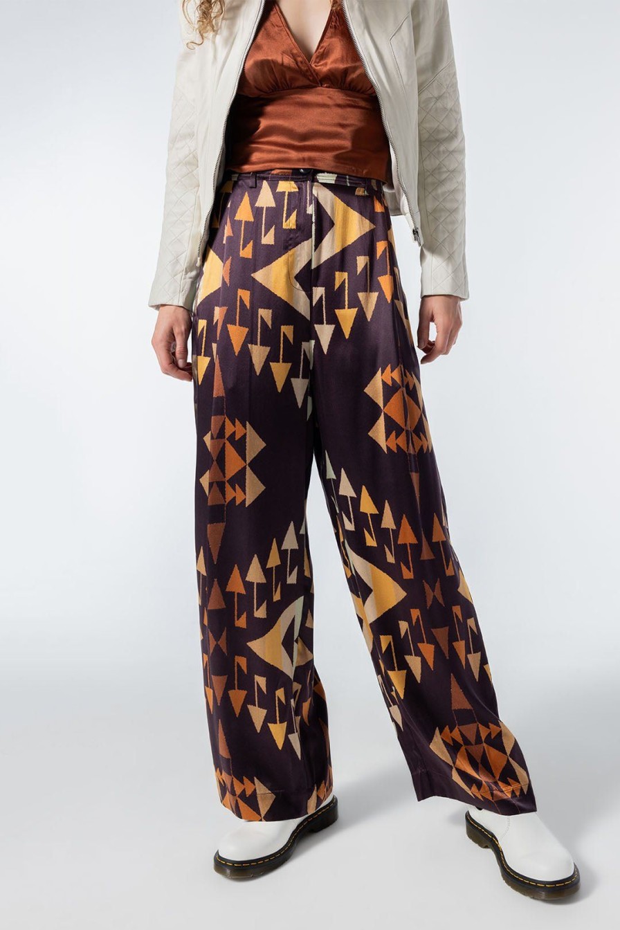 Women Burning Torch Bottoms | Labyrinth Wide Leg Pant, Multi