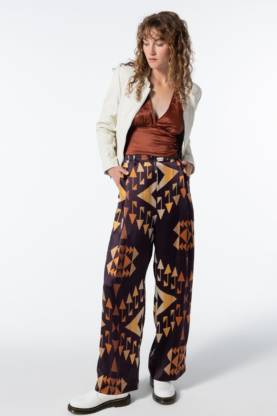 Women Burning Torch Bottoms | Labyrinth Wide Leg Pant, Multi