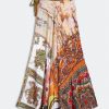 Women Burning Torch Upcycled | Graham Long Skirt Multi