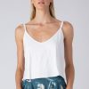 Women Burning Torch Tees | P.C.H. Knit Cami, White