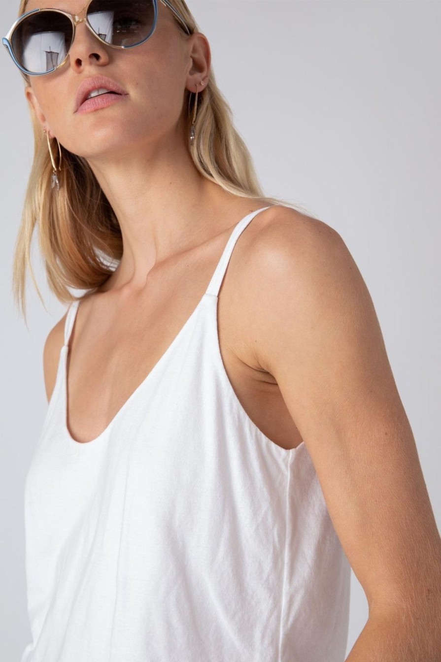 Women Burning Torch Tees | P.C.H. Knit Cami, White