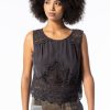 Women Burning Torch Tops | The Empress Sleeveless Top, Licorice