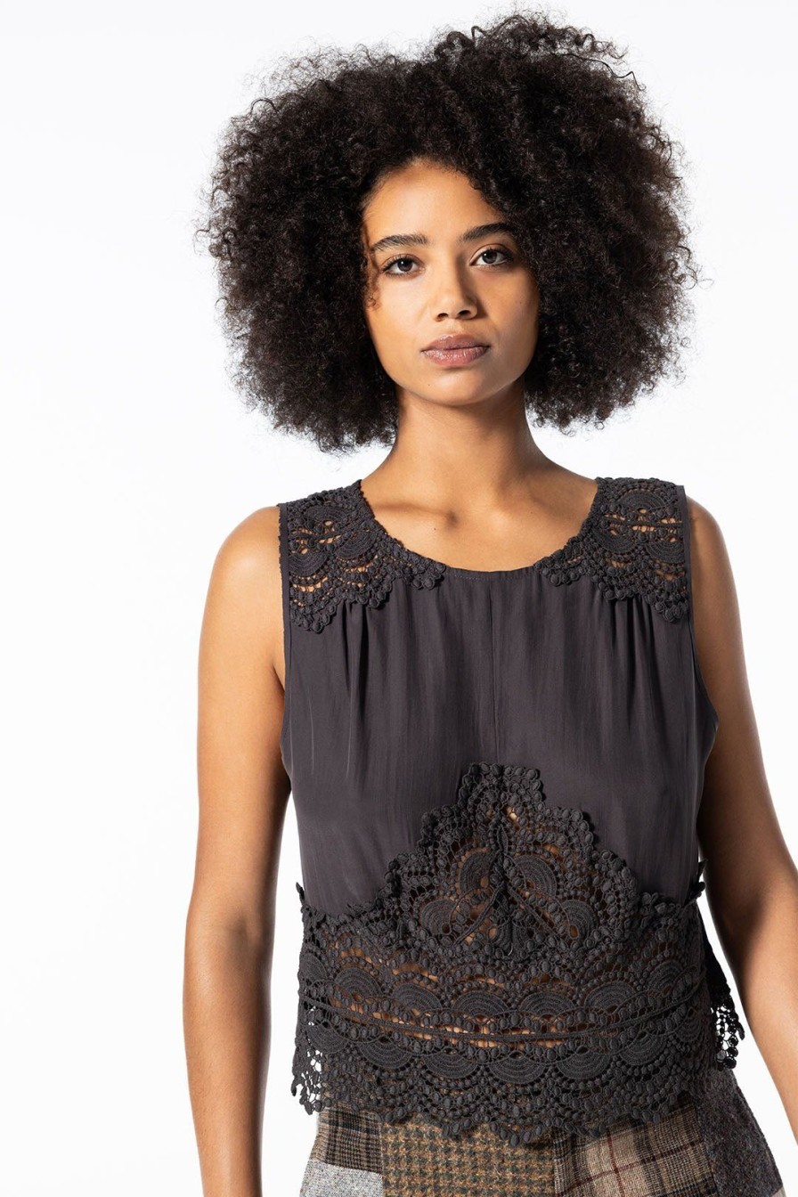 Women Burning Torch Tops | The Empress Sleeveless Top, Licorice