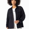 Women Burning Torch Outerwear | Dojo Workwear Jacket, Black