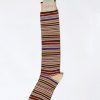 Women Burning Torch Socks | Men'S Striped Socks Multi