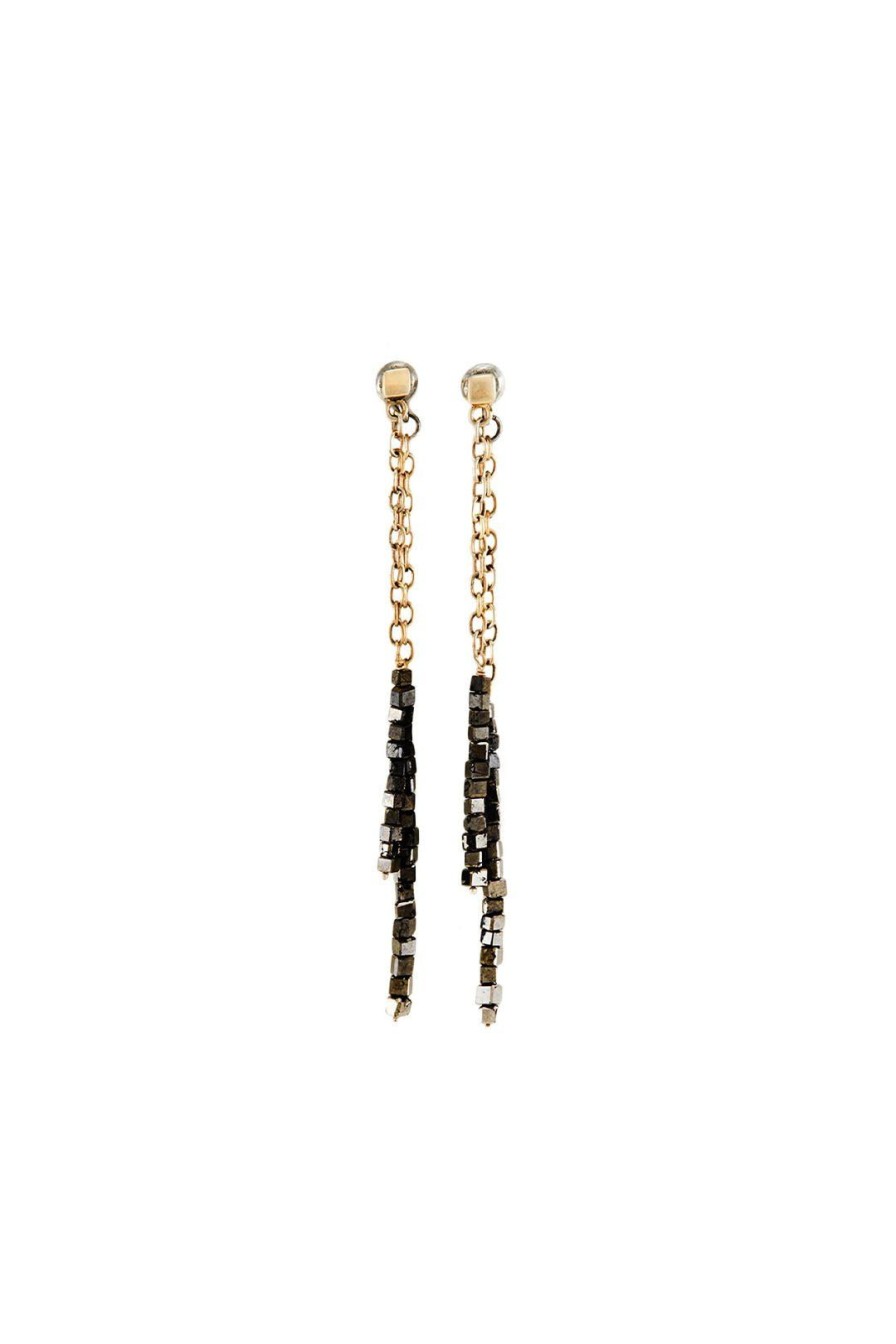 Women Burning Torch Earrings | Evelyn Earring Gld/Blk