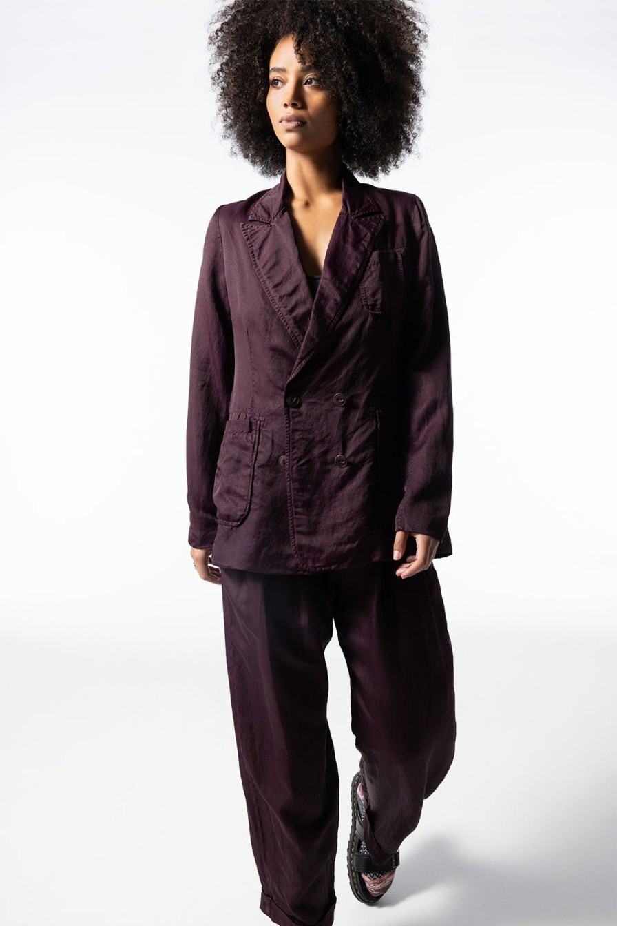 Women Burning Torch Outerwear | Wallace Blazer, Prune