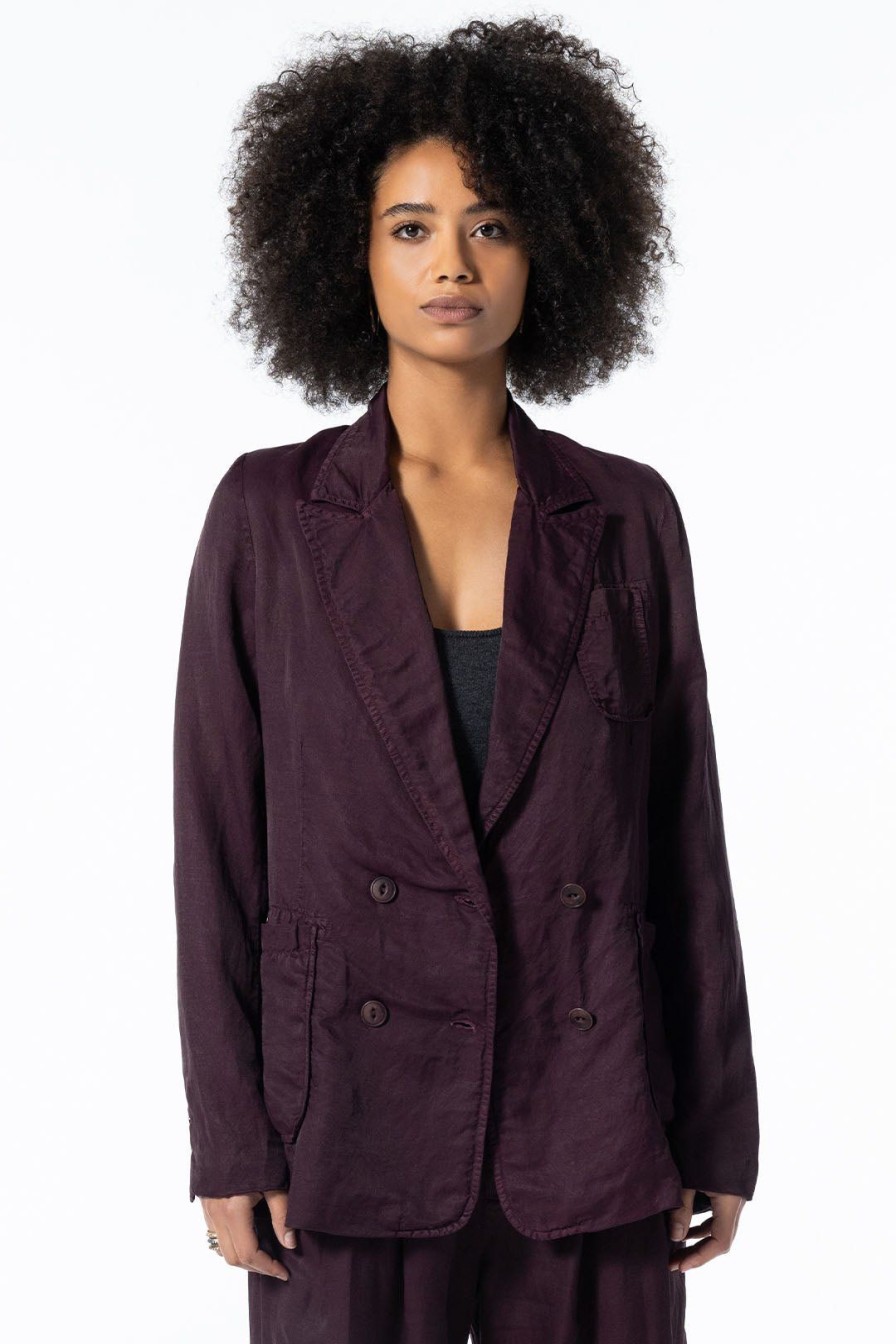 Women Burning Torch Outerwear | Wallace Blazer, Prune