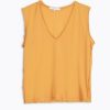 Women Burning Torch Tees | P.C.H Tank, Mustard