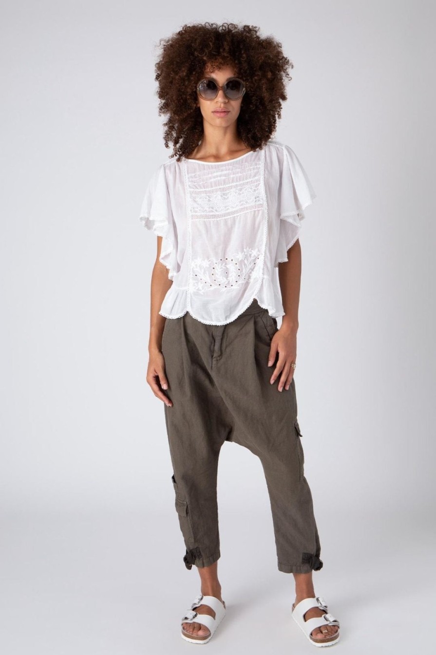 Women Burning Torch Bottoms | Paradox Drop Crotch Pant, Fatigue