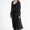 Women Burning Torch Cashmere & Knits | Honeycomb Long Cardigan, Charcoal