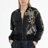 Women Burning Torch Outerwear | Chamberlain Jacket, Black