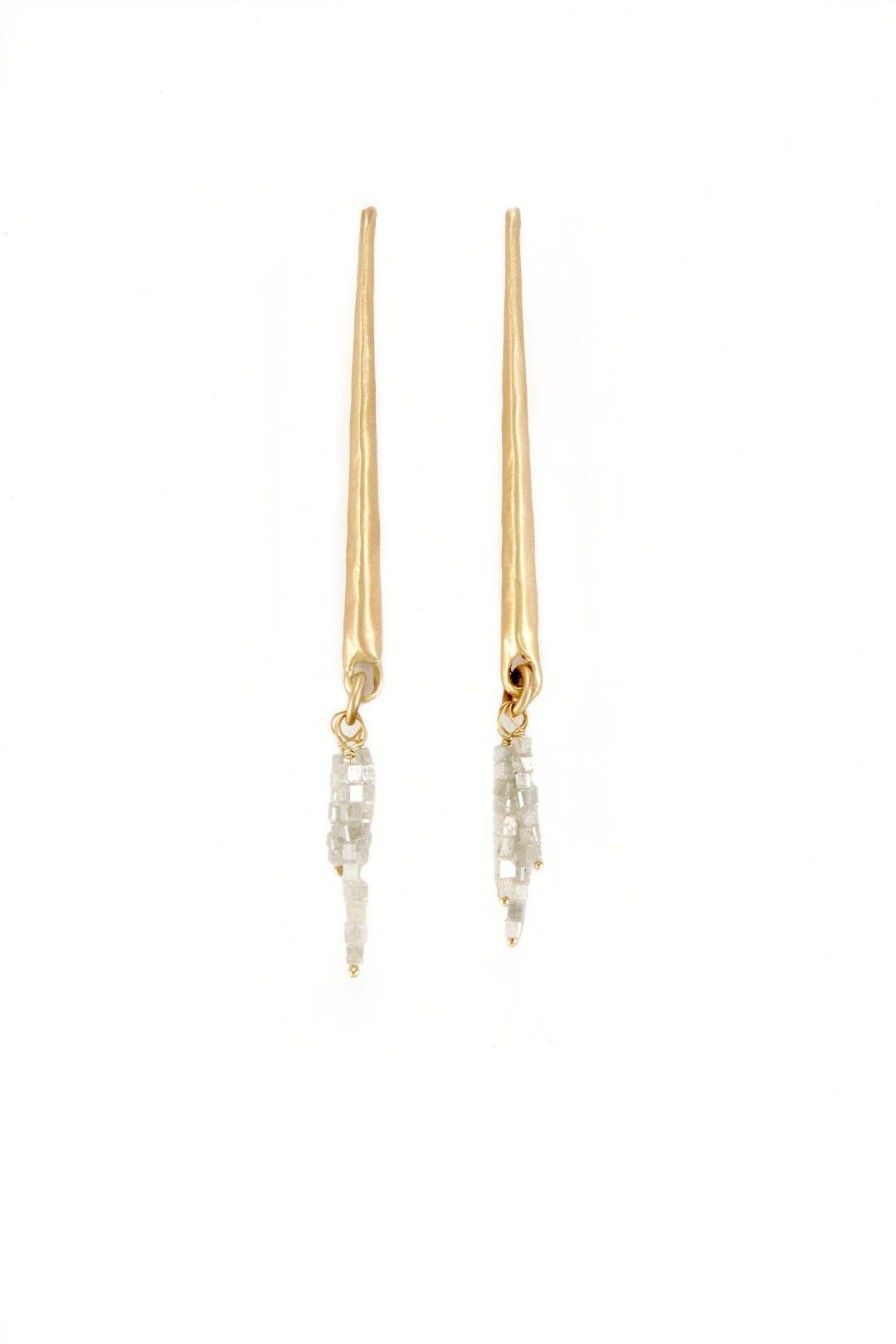 Women Burning Torch Earrings | Osiris Earrings, White