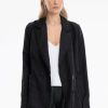 Women Burning Torch Outerwear | Wallace Blazer, Black