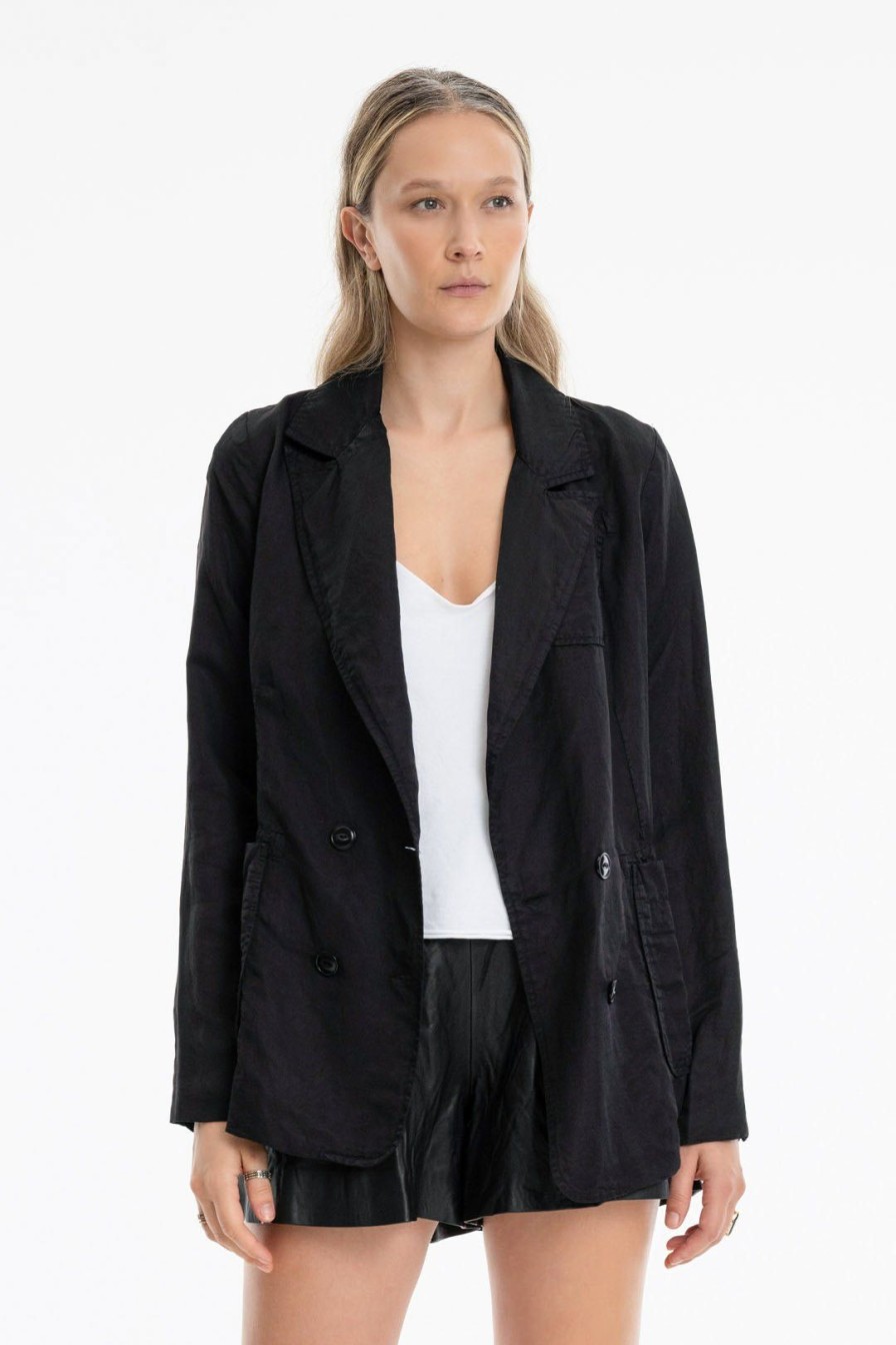 Women Burning Torch Outerwear | Wallace Blazer, Black