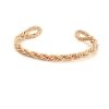 Women Burning Torch Bracelets | Cleopatra Twisted Gold Wire Cuff Rose Gold