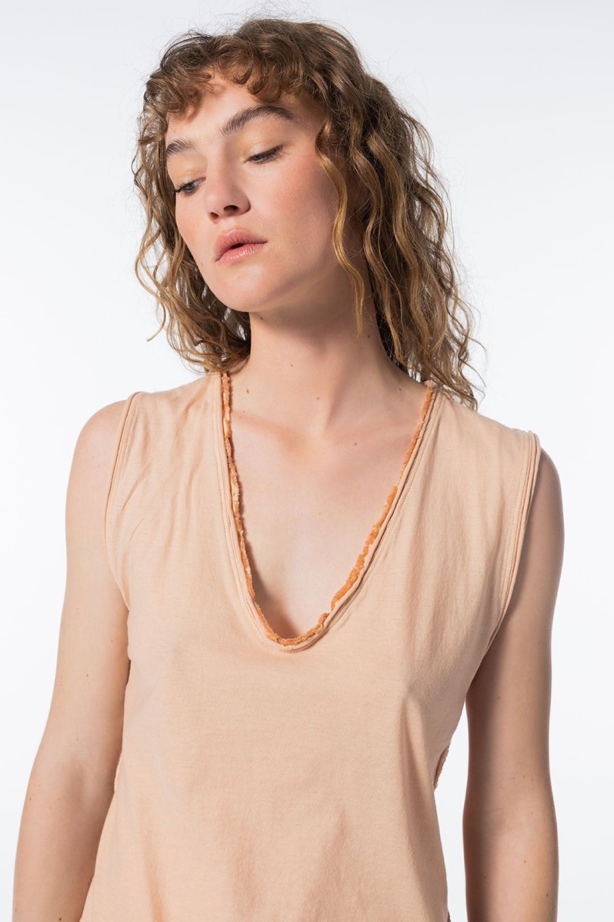 Women Burning Torch Tees | P.C.H. Tank, Peach