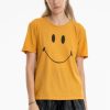 Women Burning Torch Tees | Smiley Face Tee, Gold Tumeric