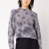 Women Burning Torch Cashmere & Knits | Watercolor Cashmere Sweater, Storm