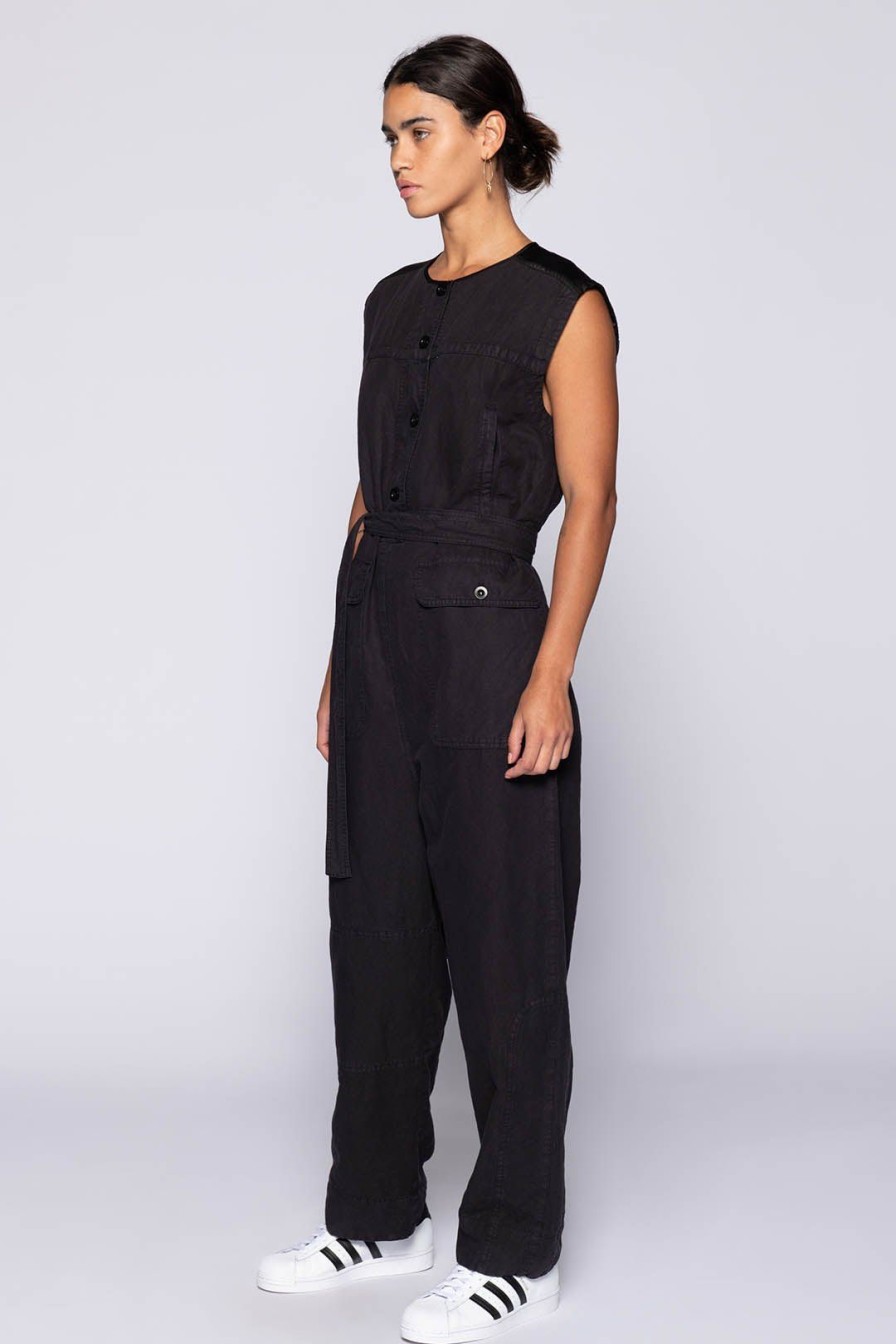 Women Burning Torch Dresses & Jumpsuits | Utility Sleeveless Jumpsuit, Black