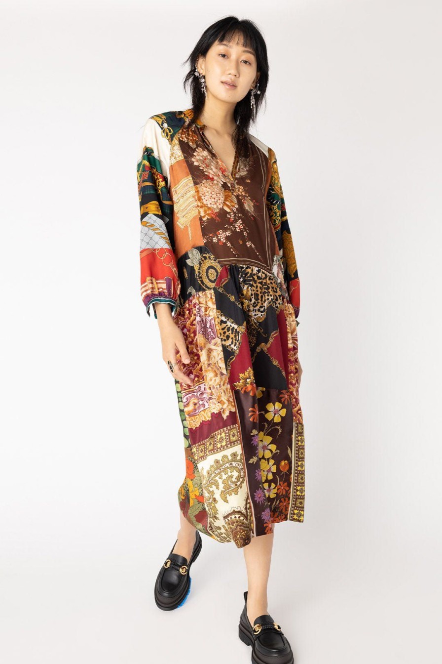 Women Burning Torch Upcycled | Vivienne Maxi, Multi