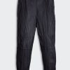 Women Burning Torch Bottoms | Leather Jogger Pant, Black