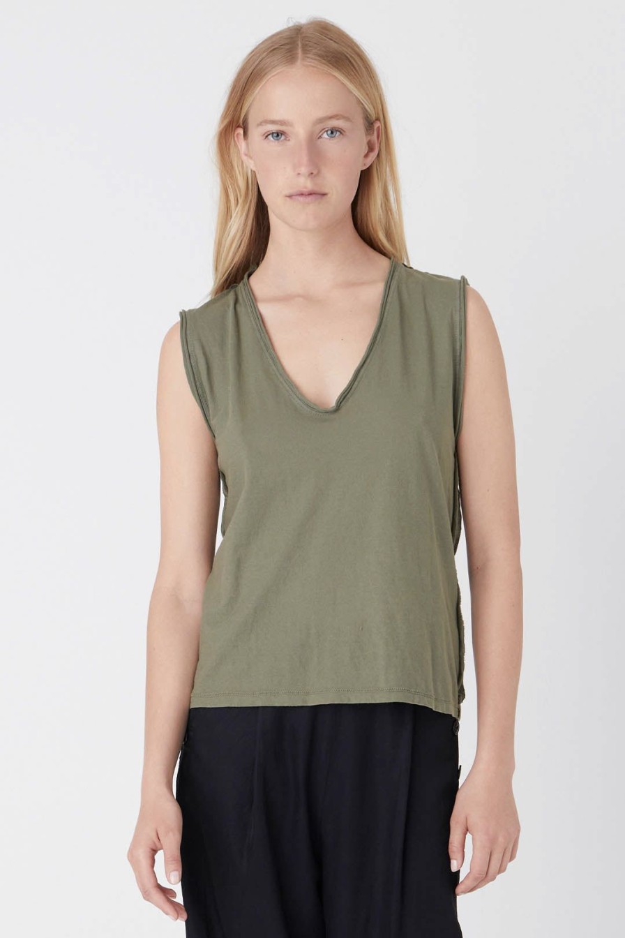 Women Burning Torch Tees | P.C.H. Sleeveless Tee, Army