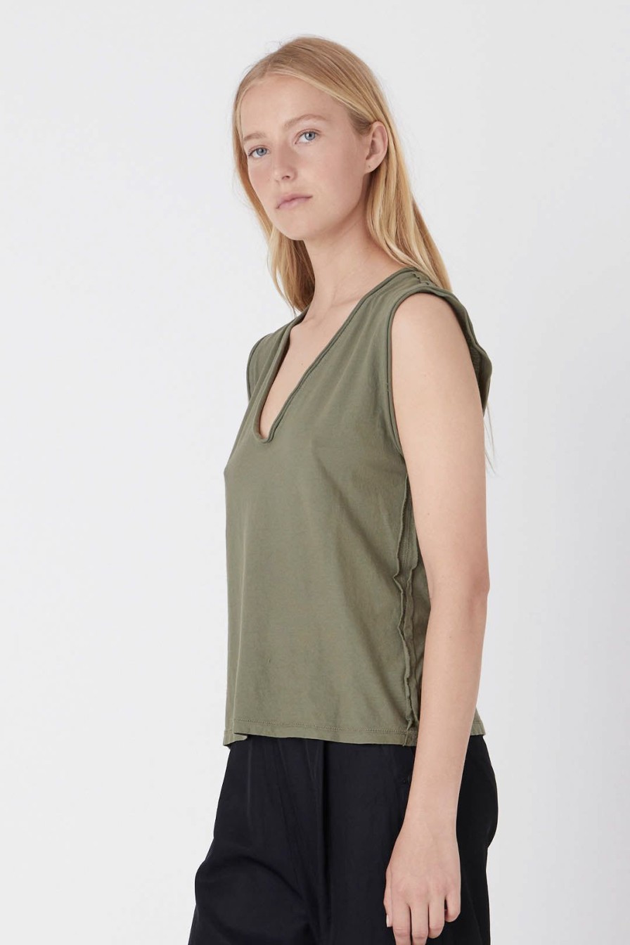 Women Burning Torch Tees | P.C.H. Sleeveless Tee, Army