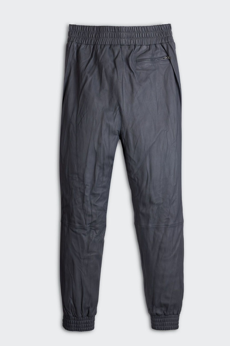 Women Burning Torch Leather | Leather Jogger Pant, Graphite