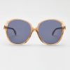 Women Burning Torch Sunglasses | Vintage Silhouette Oversized Sunglasses, Brown