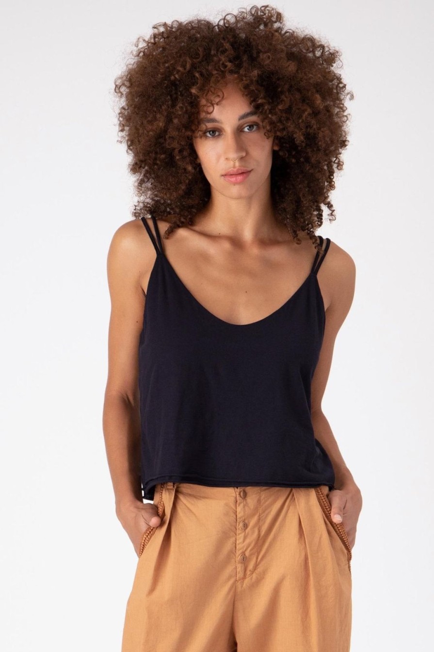 Women Burning Torch Tees | P.C.H. Knit Cami, Black