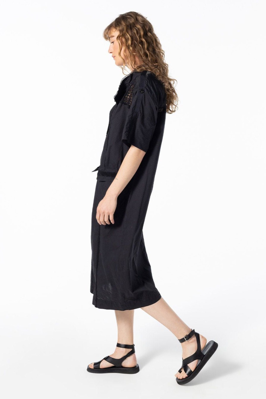 Women Burning Torch Dresses & Jumpsuits | Alexandria Utilitarian Dress, Black