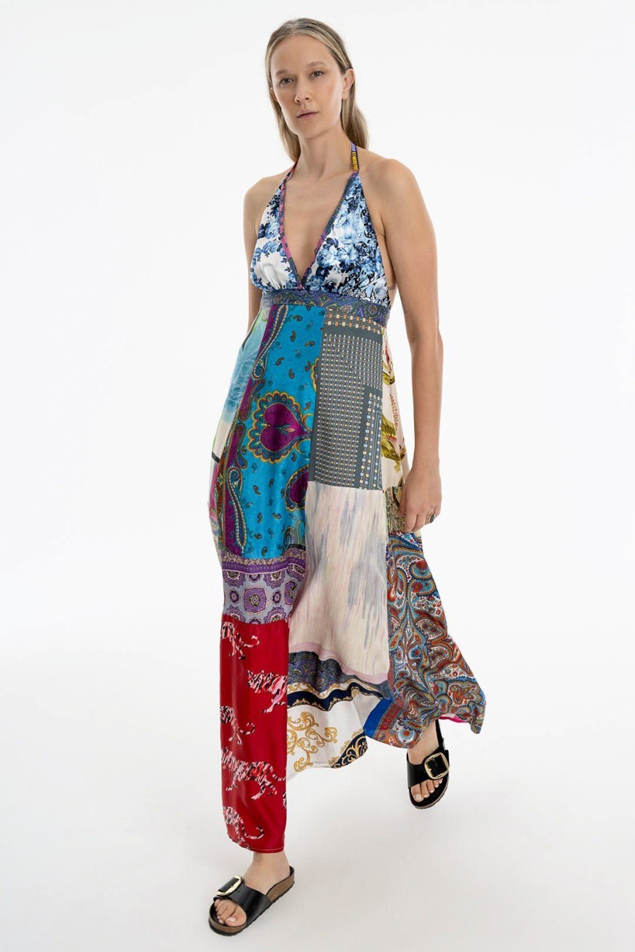 Women Burning Torch Dresses & Jumpsuits | Bridgette Maxi Halter Dress, Multi