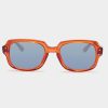 Women Burning Torch Sunglasses | Vintage Romco Square Sunglasses Red