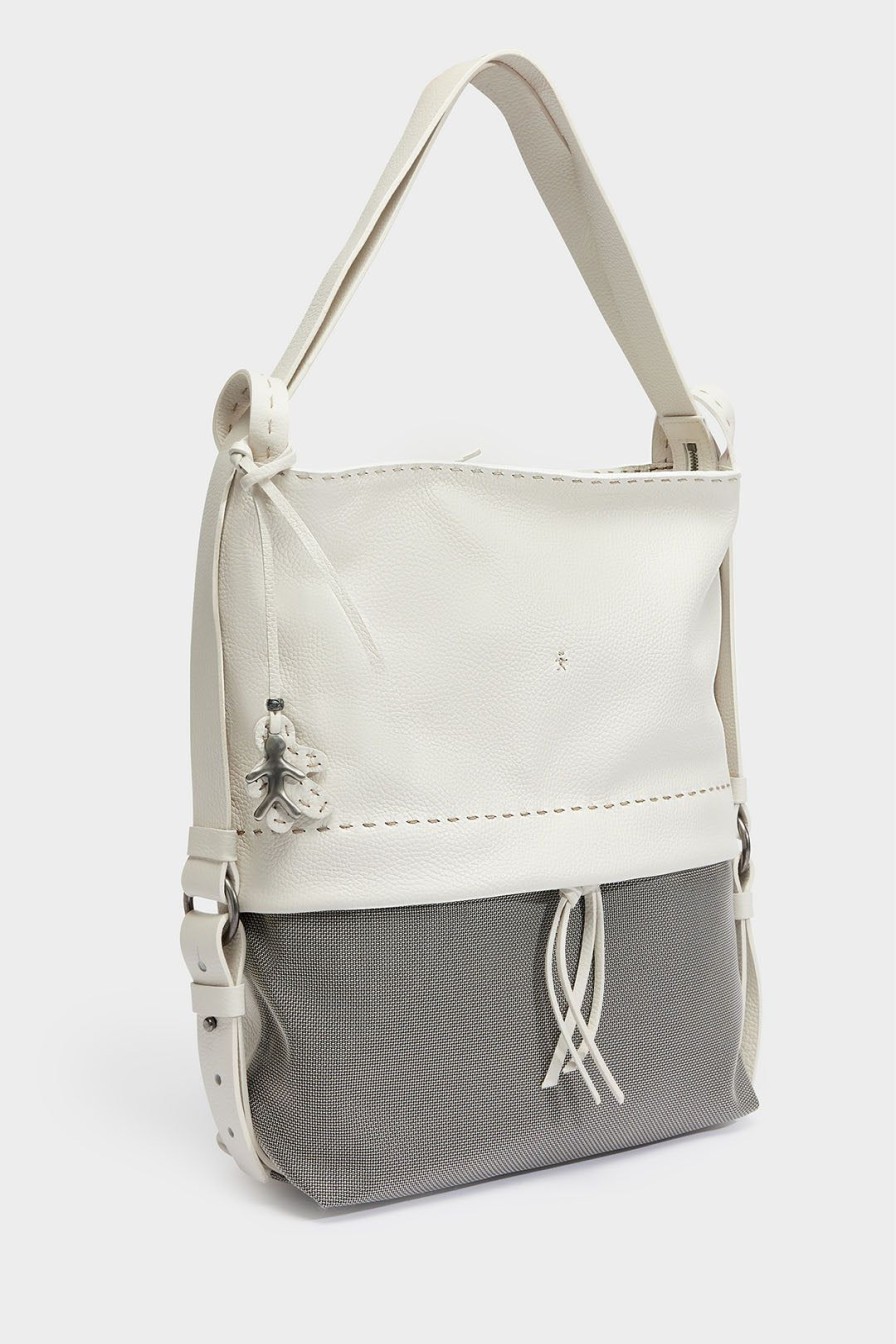 Women Burning Torch Bags | Henry Beguelin Zip Front Leather Backpack, White