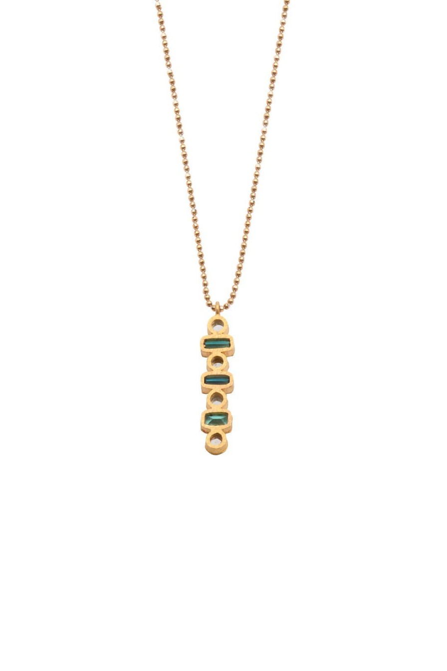 Women Burning Torch Necklaces | Cleopatra Tourmaline And Diamond Pendant 18Kt Gold