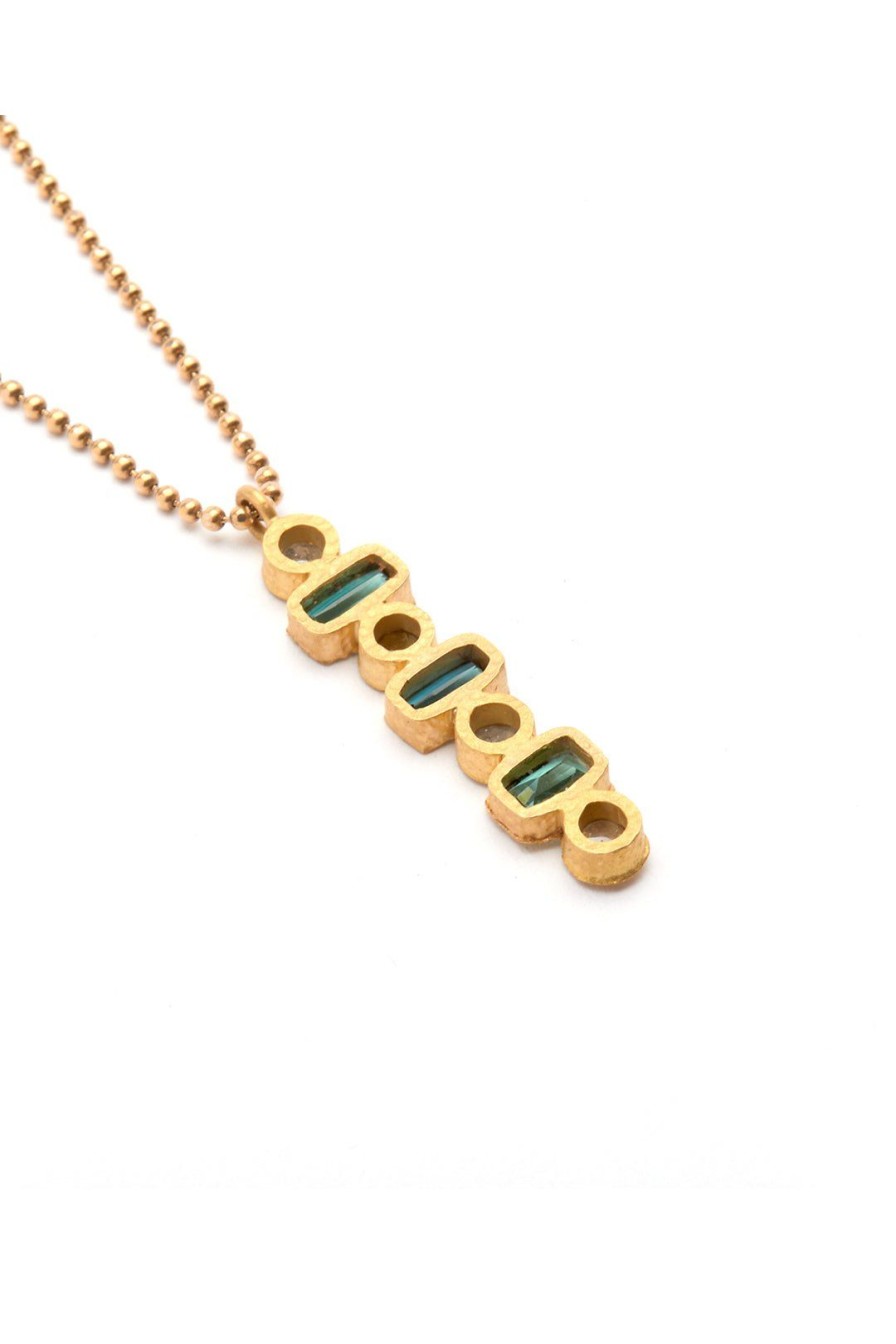 Women Burning Torch Necklaces | Cleopatra Tourmaline And Diamond Pendant 18Kt Gold