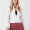 Women Burning Torch Outerwear | Leather Speedster Jacket, Cloud