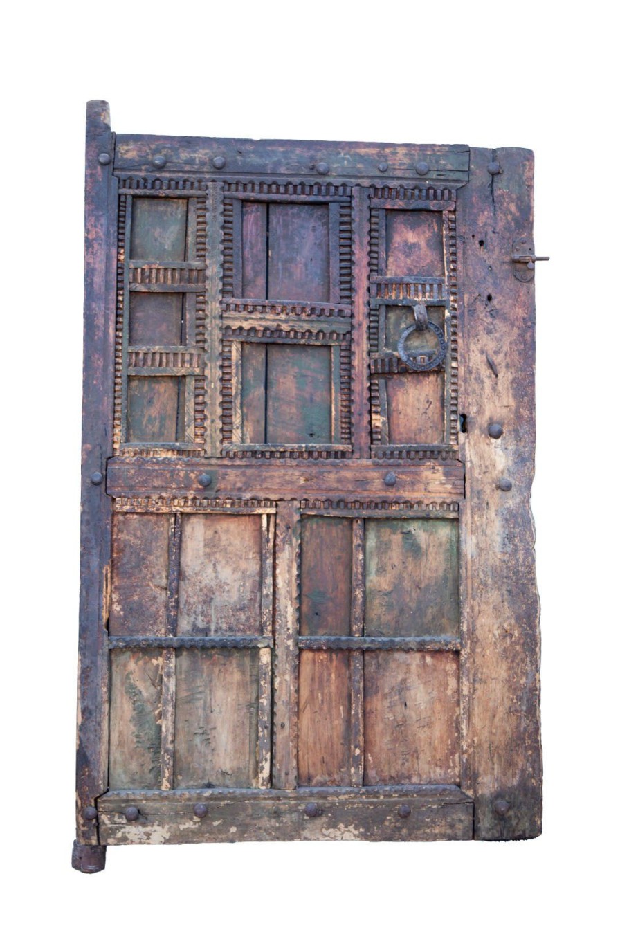 Home Burning Torch | Vintage Carved Grain Door / Gate, Single Panel