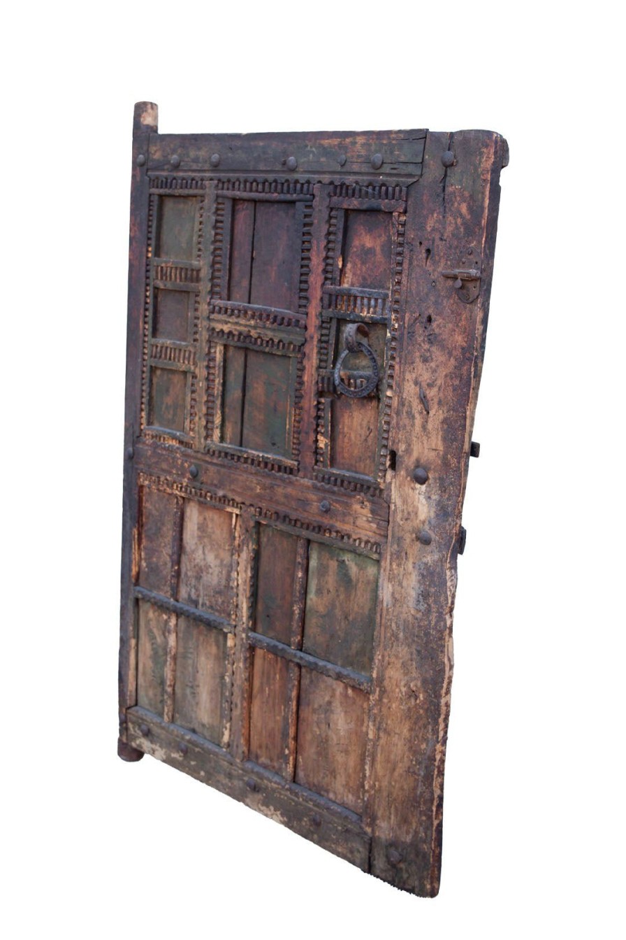 Home Burning Torch | Vintage Carved Grain Door / Gate, Single Panel